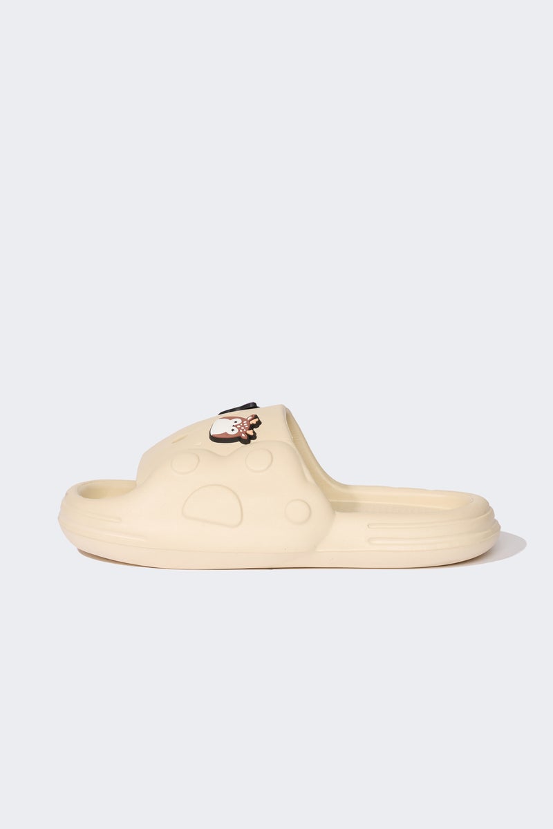 DeFacto Beige Girl Girl High Sole Single Band Eva Slippers Casual - Image 2