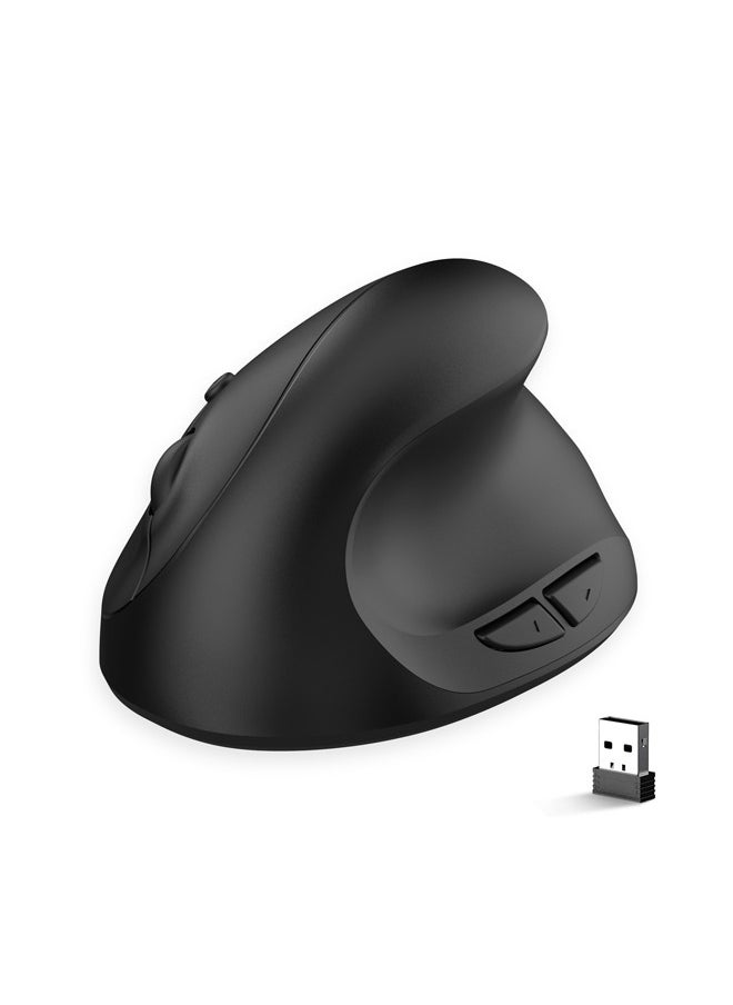 Rock Pow 2.4G Wireless Vertical Mouse Ergonomic Mice 3-gear Adjustable DPI Compatible with PC HP Lenovo MacBook ASUS Dell  - Image 1