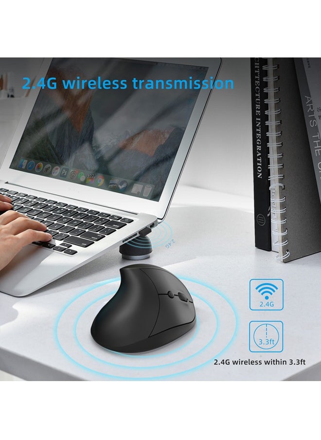 Rock Pow 2.4G Wireless Vertical Mouse Ergonomic Mice 3-gear Adjustable DPI Compatible with PC HP Lenovo MacBook ASUS Dell  - Image 5
