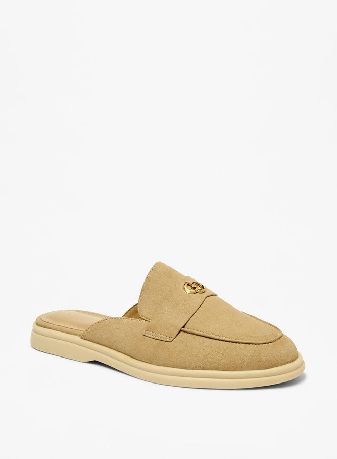 Celeste Women's Slip-On Mules with Metal Accent - Image 3