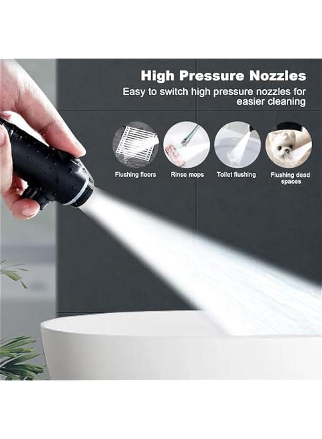 MIXDE Handheld Shower Head,5 Modes High Pressure Handheld Shower Head,With 2 M Hose and Punch free base,Angle adjustable base - Image 4