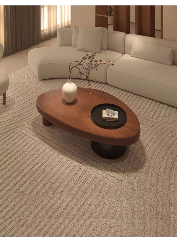 fashionhome Rustic Solid Wood Coffee Table Natural Elegance Durable & Stylish Solid Wood Living Room Coffee Table 100 x 60 x 34 cm - Image 2