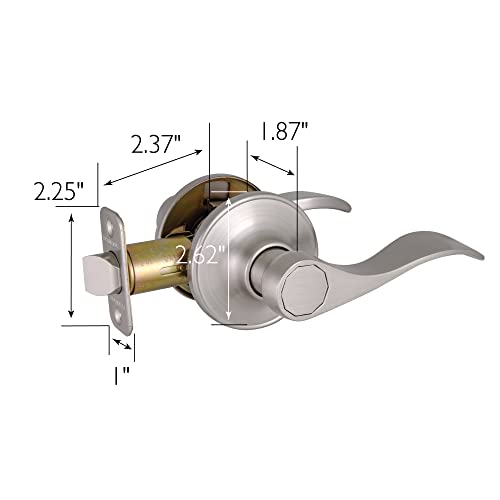 Design House 742841 Springdale 6Way Universal Passage Door Handle Satin Nickel - Image 3