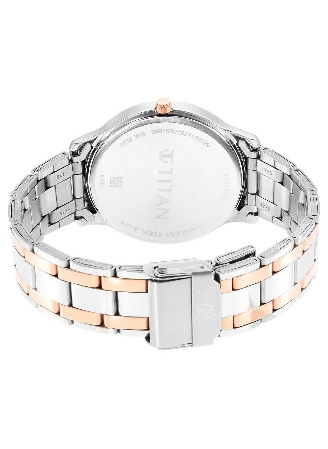 TITAN Men's Analog Round Shape Stainless Steel Wrist Watch - 1825KM02 - 47.3 Mm  - Image 5