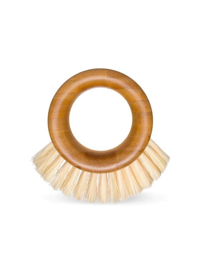 هومستر فرشاة الخيزران الدائرية لتنظيف الخضراوات والفواكه -فرشاة متعددة الاستعمالات للطعام، بما في ذلك البطاطس، والفطر، والخضراوات مع الشعيرات والماعول المعاد تدويرها - Image 1