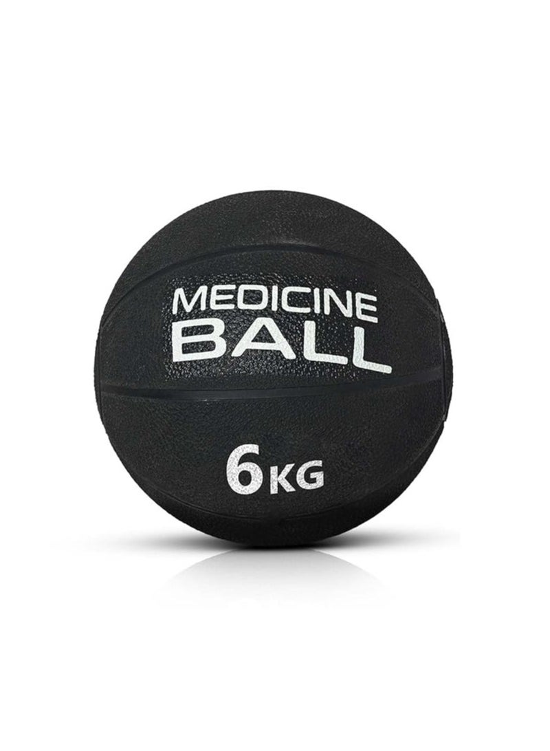 ENDLESS  Endless 6 KG (13.2 LB) Medicine Ball with Dual Handle Grip | Black | Rubber | For Core Strength Exercise, Fitness, Cardio, Home Workouts and Gym | For Men and Women - Image 1