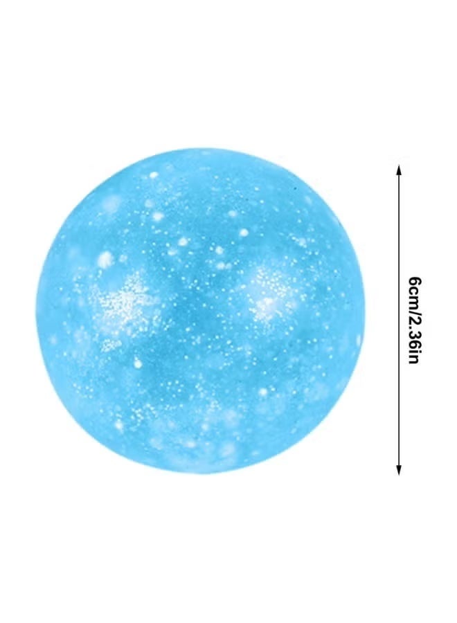 Nidoh Shiny Stress Relief Squishy Ball, Slow Rising Sensory Toy, Malt Syrup Filled, Blue, 6cm - Image 2