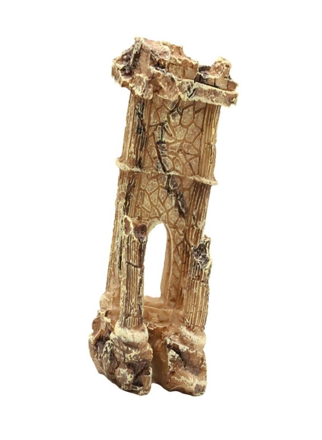 Yardenfun Fish Tank Resin Roman Column Lifelike Aquarium Decoration Durable Landscaping Prop Easy Care Ornament for Fish Tank Stable Base Design for Secure Placement - Image 1
