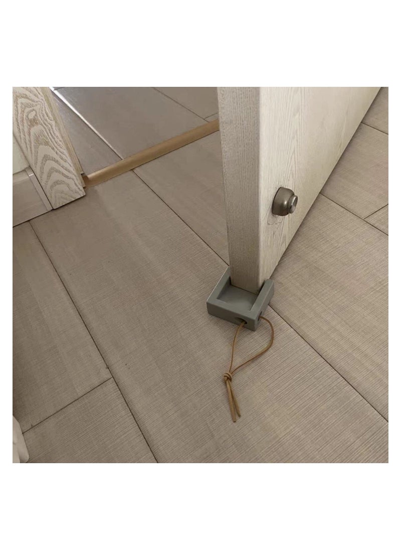 Generic Rubber Door Wedge Anti Skid Grey Stops Adjustable Size Stop No Punch Doorstop Slip Indoors for Gaps from 5 to 20 cm  - Image 4