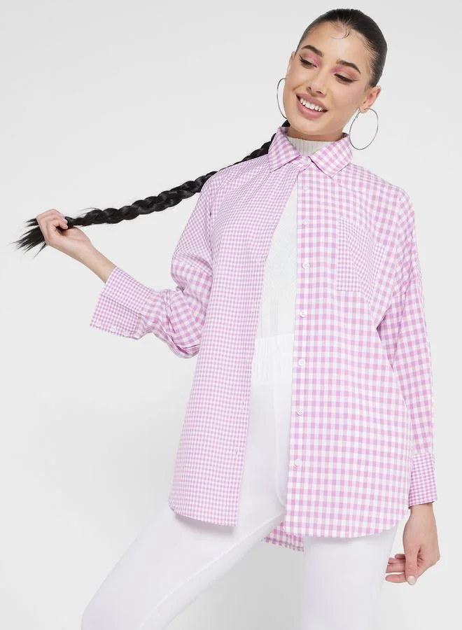 Ginger Urban Minx Button Down Checked Shirt