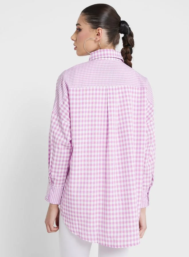 Ginger Urban Minx Button Down Checked Shirt
