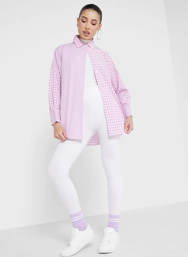 Ginger Urban Minx Button Down Checked Shirt