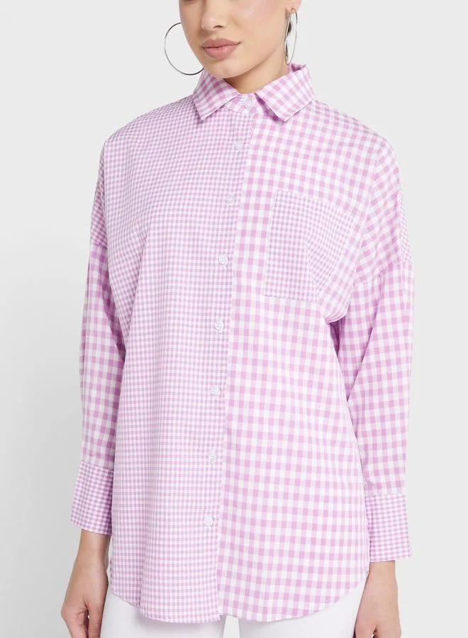 Ginger Urban Minx Button Down Checked Shirt