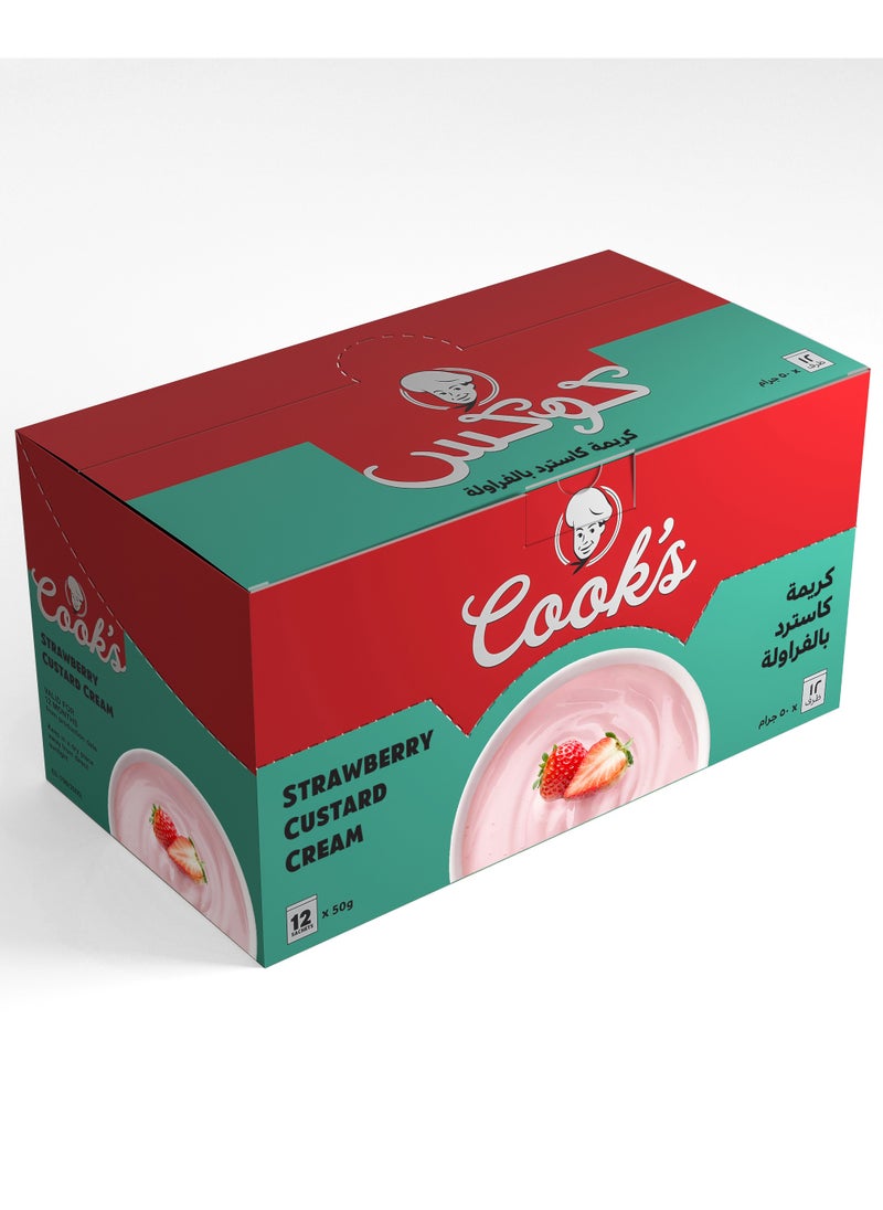 Cook's Strawberry Custard Cream- 50 grams -pack of 12  - Image 1