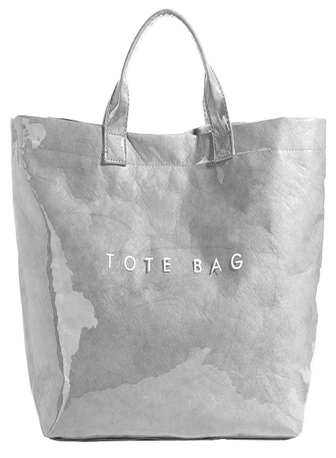 Caistre Women's PVC Tote Handbags Shoulder Bag Winter Fall Fashion Kraft Paper Tote Bag Y2K Large Shopping Hobo Bag - Image 1