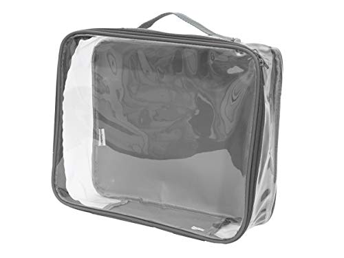 EzPacking Medium Clear Travel Packing Cube/See-Through Clothes Organizer for Carry on & Checked Suitcase, RV or Camping/Transparent Storage Cell/Doll Storage/Game Day Stadium Approved (Gray) - Image 1