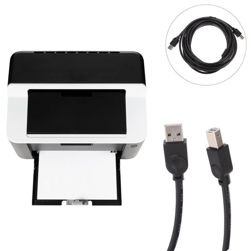 كابل طابعة USB بطول 5 أمتار مع نواة نحاسية، كابل طابعة USB عالمي للاستخدام المكتبي وآلة الفاكس والماسح الضوئي وملحق الطباعة - Image 5
