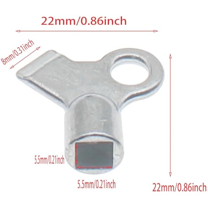 4 PCS RADIATOR KEYS RADIATOR BLEEDING AIR VALVE KEYS ZINC ALLOY RADIATOR ON-OFF VALVE REPLACEMENT FOR BLEEDING HOME RADIATORS - Image 2