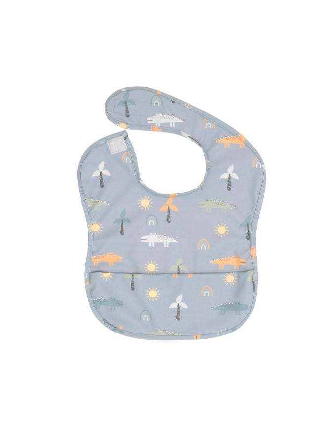 All4Ella Crocodile Recycled Pouch Bib - Image 3