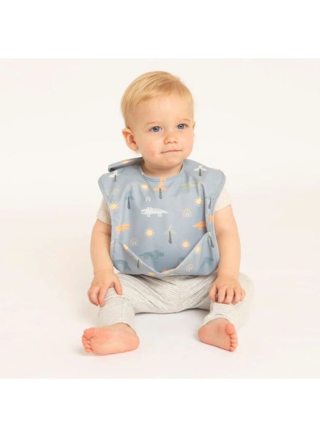 All4Ella Crocodile Recycled Pouch Bib - Image 2