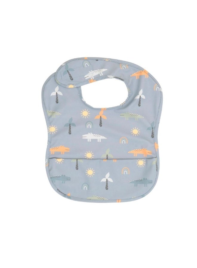 All4Ella Crocodile Recycled Pouch Bib - Image 1