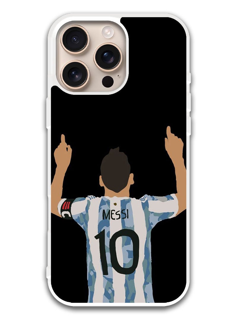 Theodor Protective Case Cover For APPLE IPHONE 16 Pro Max Messi (2) (White Bumper) - Image 1