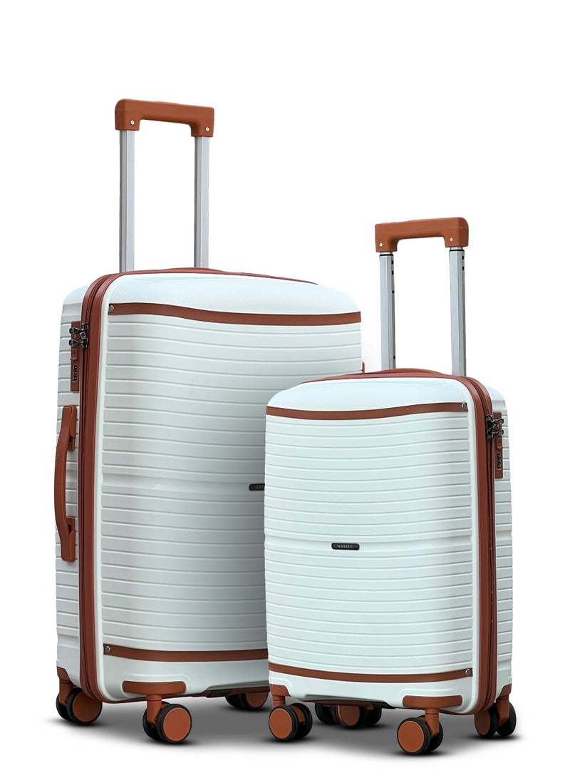 ZAAPPY Hard Shell 2PCS SET (20/24 Inch) Unbreakable Luggage Lightweight, Secured Lock - Image 1