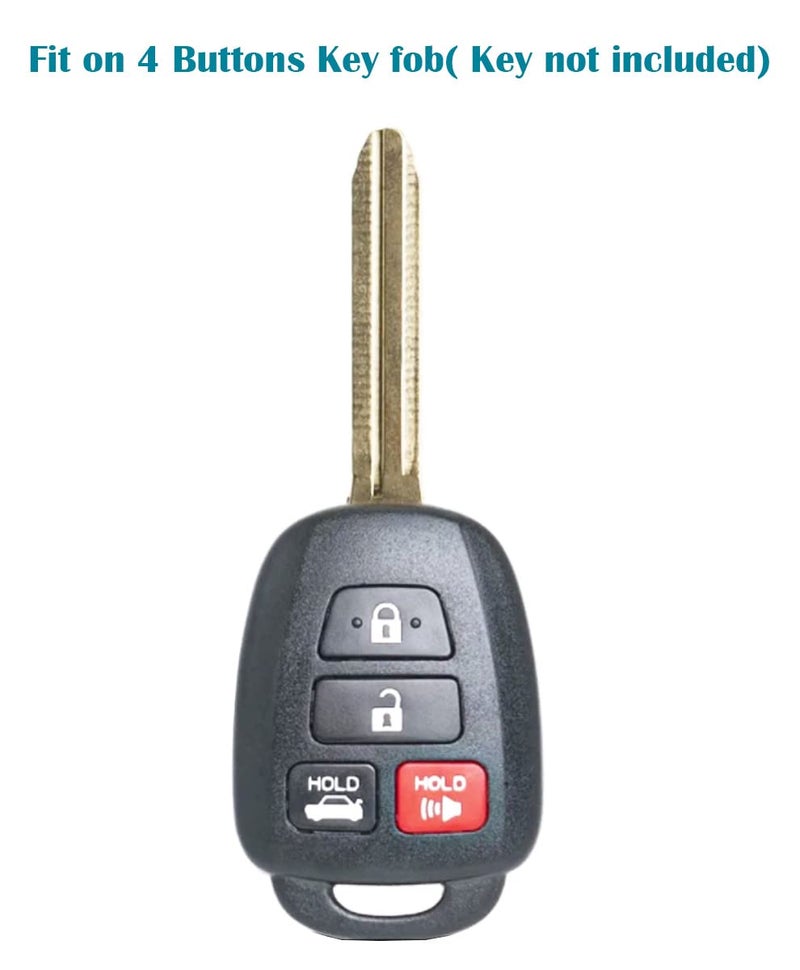 vurbemes 360 Degree Soft TPU Protector Key Fob Cover Case Compatible with Toyota Corolla 2014 2015 2016 2017 2018 2019 Camry 2014-2017 Tacoma 2016-2018 Keyless Entry Remote Control Key Fob (Black) - Image 2