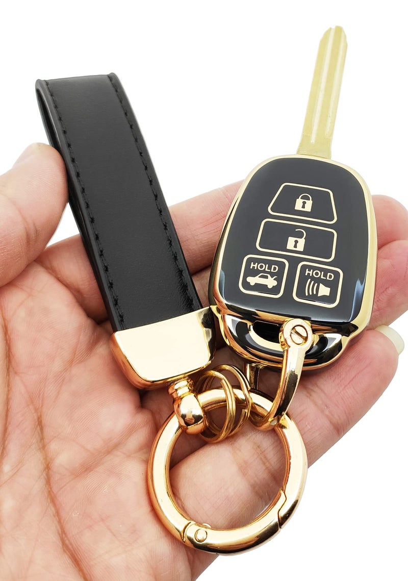 vurbemes 360 Degree Soft TPU Protector Key Fob Cover Case Compatible with Toyota Corolla 2014 2015 2016 2017 2018 2019 Camry 2014-2017 Tacoma 2016-2018 Keyless Entry Remote Control Key Fob (Black) - Image 5