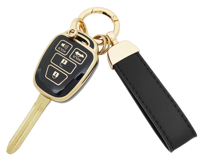 vurbemes 360 Degree Soft TPU Protector Key Fob Cover Case Compatible with Toyota Corolla 2014 2015 2016 2017 2018 2019 Camry 2014-2017 Tacoma 2016-2018 Keyless Entry Remote Control Key Fob (Black) - Image 3