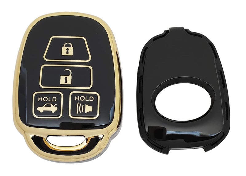 vurbemes 360 Degree Soft TPU Protector Key Fob Cover Case Compatible with Toyota Corolla 2014 2015 2016 2017 2018 2019 Camry 2014-2017 Tacoma 2016-2018 Keyless Entry Remote Control Key Fob (Black) - Image 4