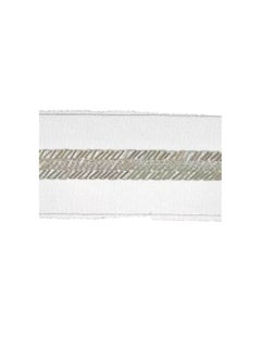 Bugles Bugle Beaded Tulle Trim 2-5/8in White/Silver  - Image 1