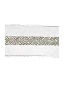 Bugles Bugle Beaded Tulle Trim 2-5/8in White/Silver  - Image 2