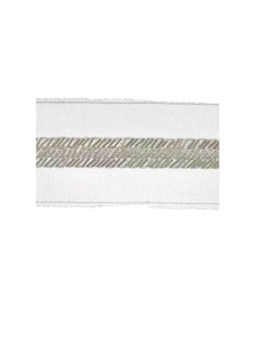Bugles Bugle Beaded Tulle Trim 2-5/8in White/Silver  - Image 3