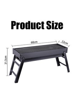 XIPH Portable Foldable Mini Barbecue Grill - Compact Stainless Steel BBQ Charcoal Grill for Outdoor Camping, Picnics, Backyard & Travel | Easy-to-Use Lightweight Folding BBQ Grill for Perfect Grilling  - Image 3