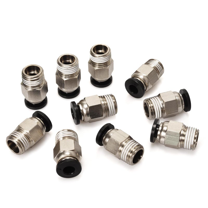 BIQU PC4-M10 Pneumatic Connector Fittings Bowden Tube Coupler Male Straight PTFE Tube Push for E3D-V6 Bowden Extruder Compatible with Ender-3 Ender-3 V2 3D Printers (Pack of 10pcs) - Image 3