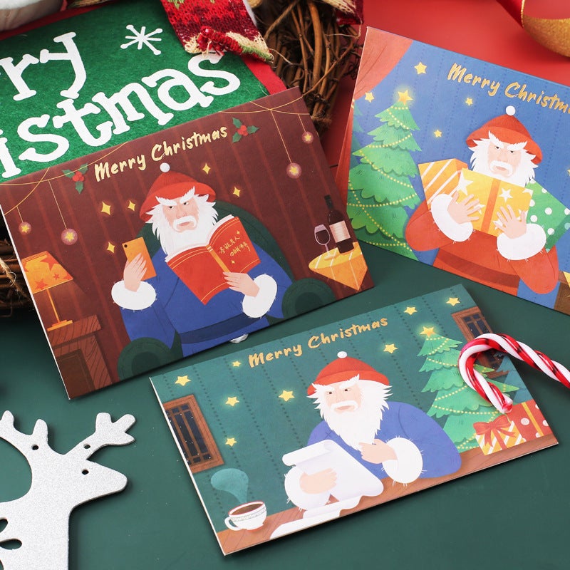 Beixiang Aobai Cartoon Christmas Greeting Card New Holiday Gift Decoration Message Blessing Handwritten Card - Image 4