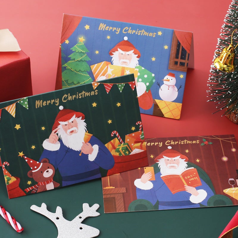 Beixiang Aobai Cartoon Christmas Greeting Card New Holiday Gift Decoration Message Blessing Handwritten Card - Image 5