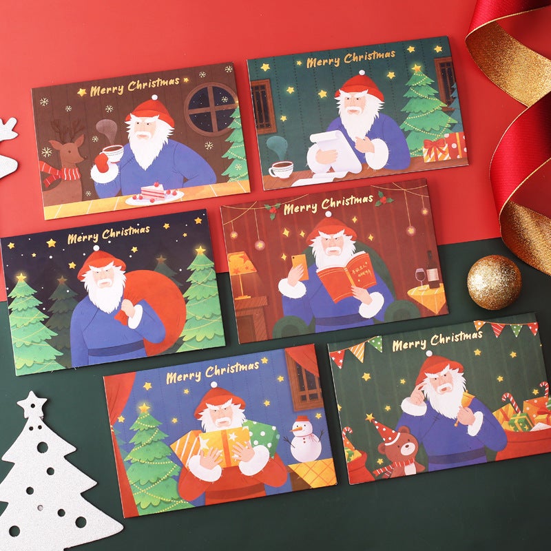 Beixiang Aobai Cartoon Christmas Greeting Card New Holiday Gift Decoration Message Blessing Handwritten Card - Image 3