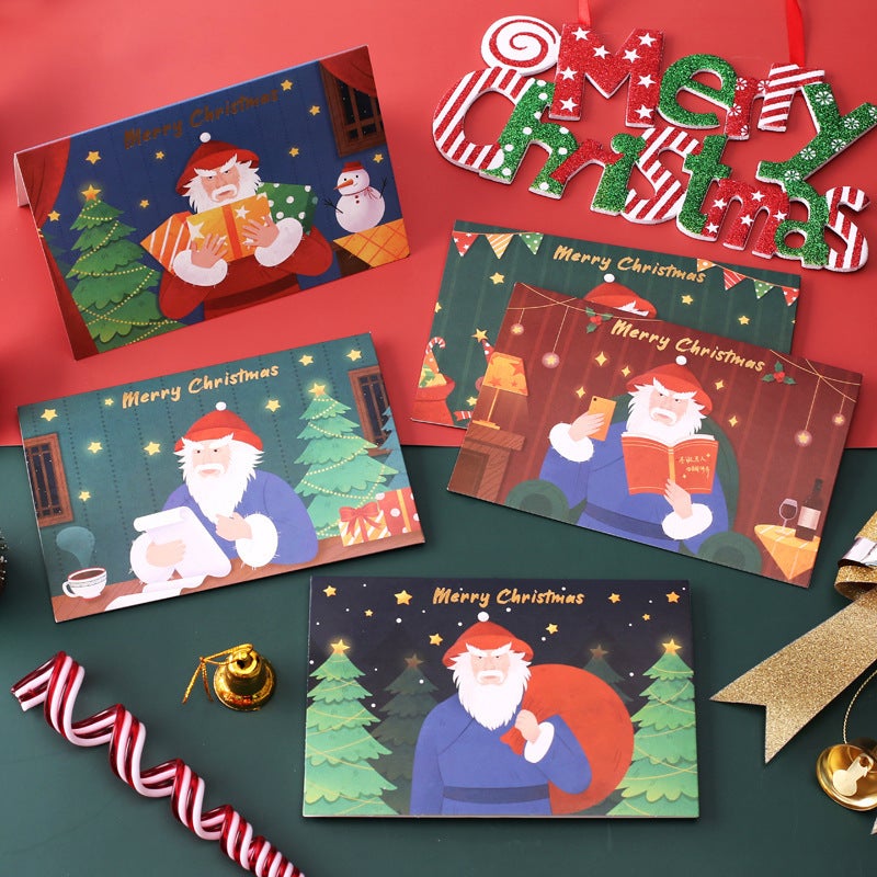 Beixiang Aobai Cartoon Christmas Greeting Card New Holiday Gift Decoration Message Blessing Handwritten Card - Image 2