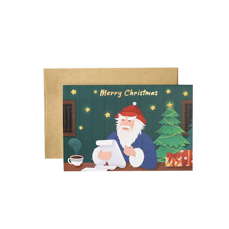 Beixiang Aobai Cartoon Christmas Greeting Card New Holiday Gift Decoration Message Blessing Handwritten Card - Image 1