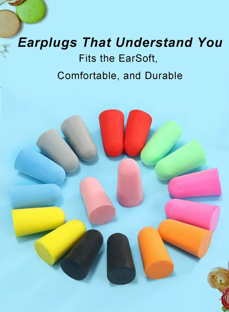Generic 12 Pairs of Earplugs - 9 Colors, Ultra-Soft Reusable Noise-Reducing Earplugs for Sleeping, Swimming, and Travel - Individually Packaged, Slow Rebound, Washable, Superior Noise Reduction  - Image 1