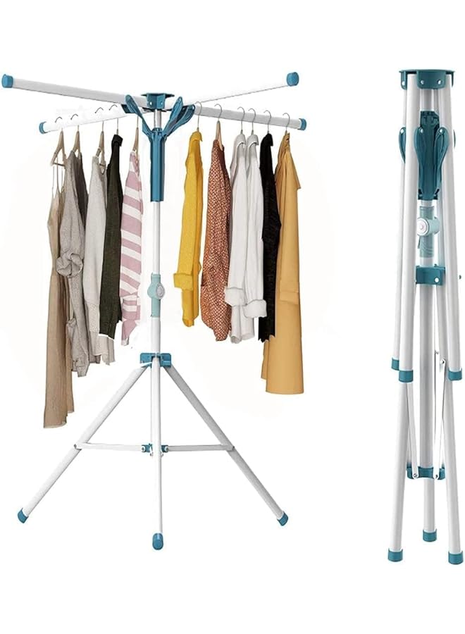 Zaboon حامل تجفيف الملابس القابل للطي ثلاثي القوائم ، حل غسيل موفر للمساحة للاستخدام الداخلي والخارجي - Image 1