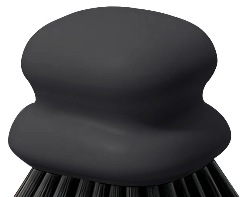 CD HOME Dish Brush with Handle, Kitchen Scrub Brushes for Cleaning, Dish Scrubber with Nylon bristles for Sink, Pots, Pans(1Pack Black Nylon bristles) - Image 5