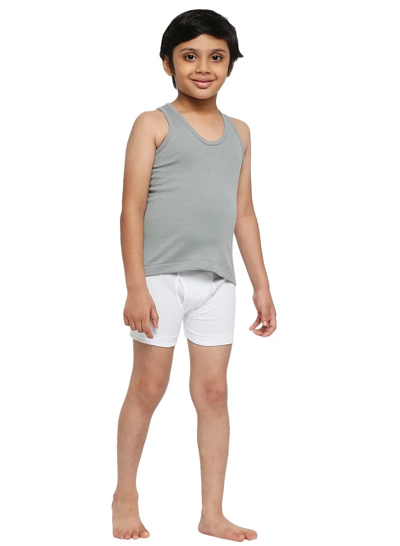 Byc DARK GREY Boys 100% Combed Cotton Sleeveless Vest Seamless No-Stitch Sides Soft Skin-Friendly Tank Top Singlet (Pack of 3) - Dark Grey for Men | Best Price UAE
