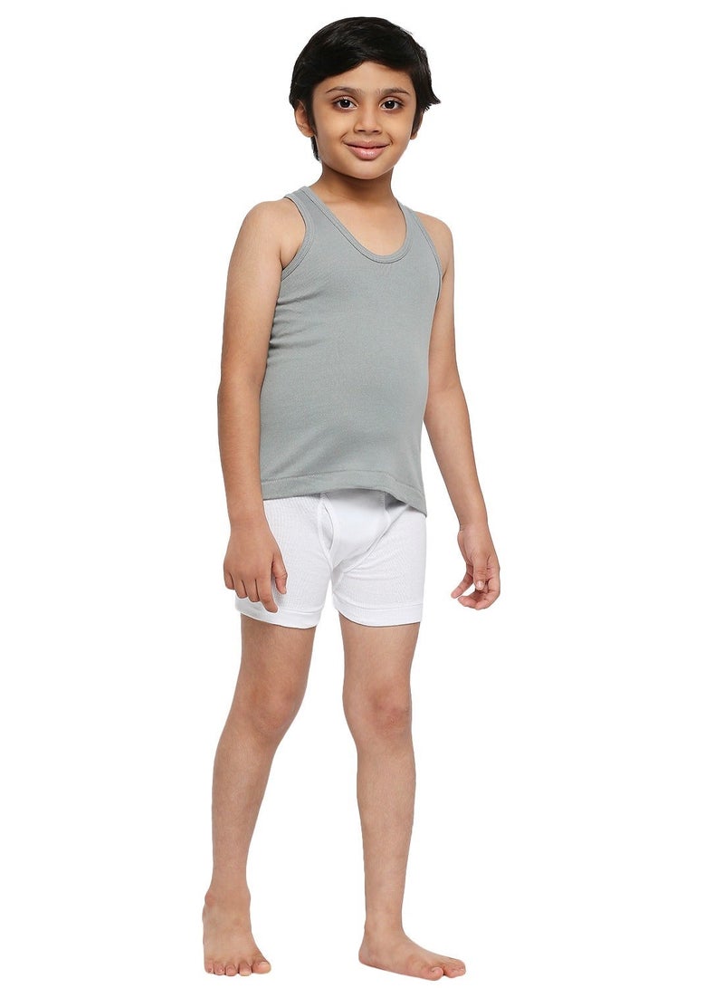 بي واي سي صدرية قطنية للأولاد عبوة من  - رمادي داكن - Image 3