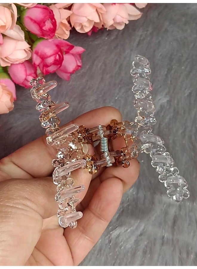 DENICRAAS Floral Design Crystal Hair Claw Clips For Girls & Women, 6 Pack, Multi-Color Assortment Strong Grip, Lightweight,Hair Accessory (Knot shape) - Image 2
