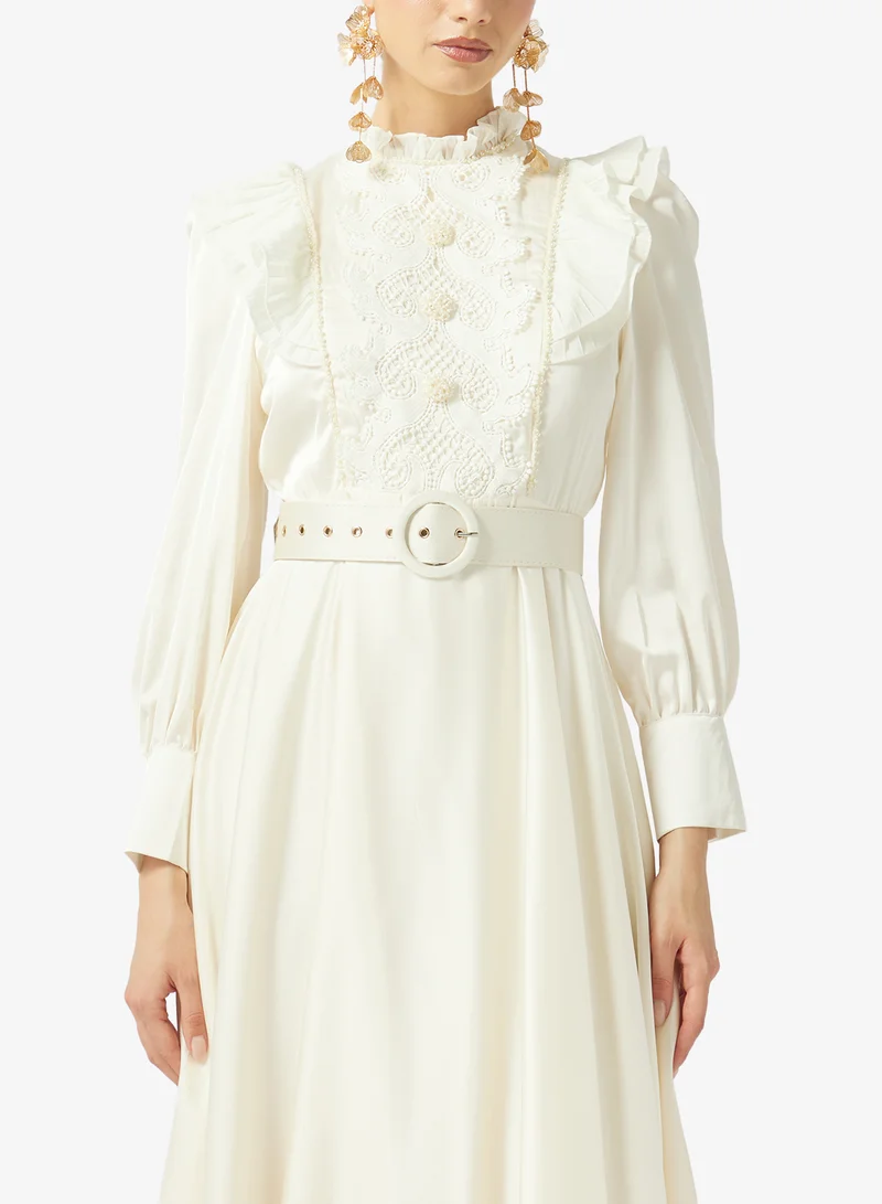 Khizana  Ruffled Detail A-line Dress for Women | Best Price UAE