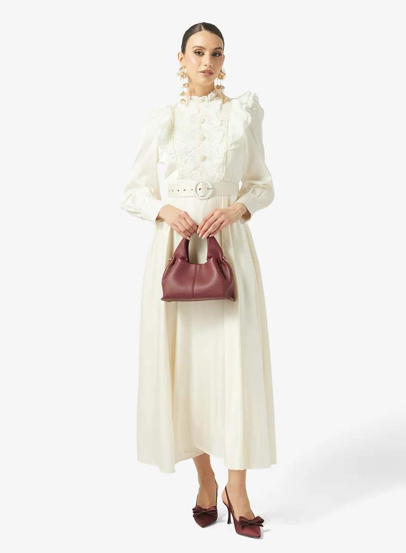 Khizana  Ruffled Detail A-line Dress for Women | Best Price UAE