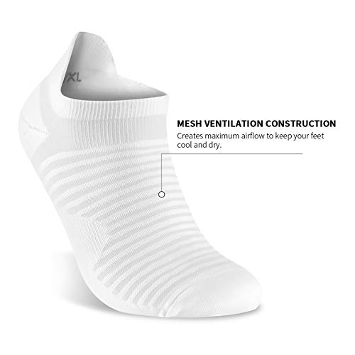 PAPLUS Compression Running Socks For Men and Women (6 Pairs), Ankle Socks with Arch Support, No Show Athletic Socks Low Cut for Running, Cycling, Golf - Image 3